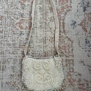 Ivory Beaded Shoulder Bag